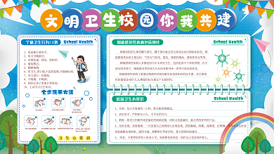 校园卫生展板 卫生小常识展板