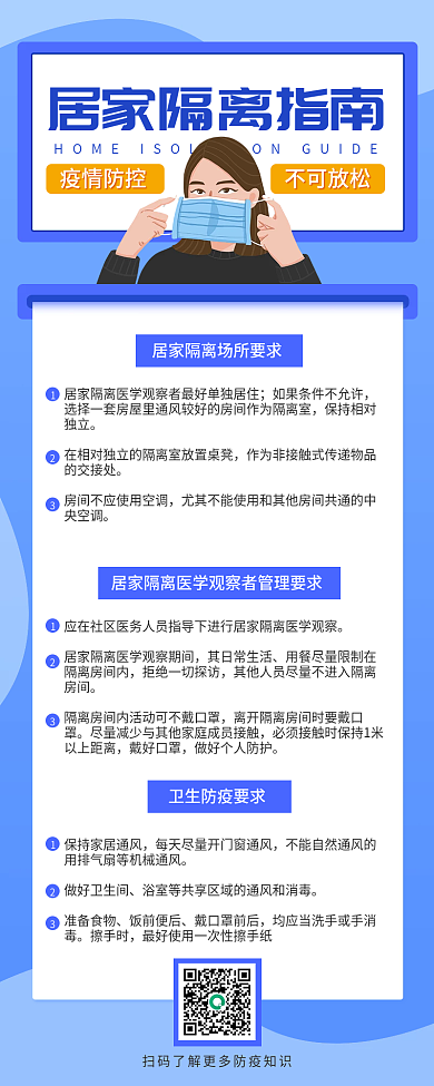 居家隔离指南手机海报