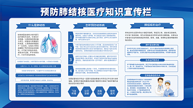 简约风预防肺结核医疗宣传展板
