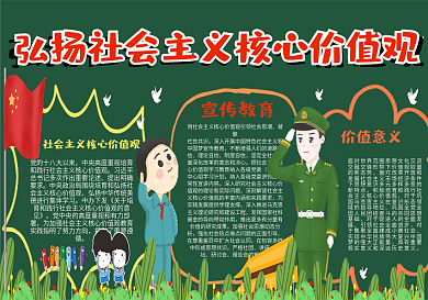 弘扬社会主义核心价值观黑板报