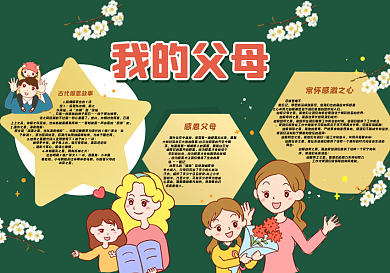 我的父母黑板报