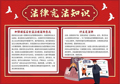 法律宪法知识手抄报