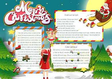 圣诞节英文手抄报