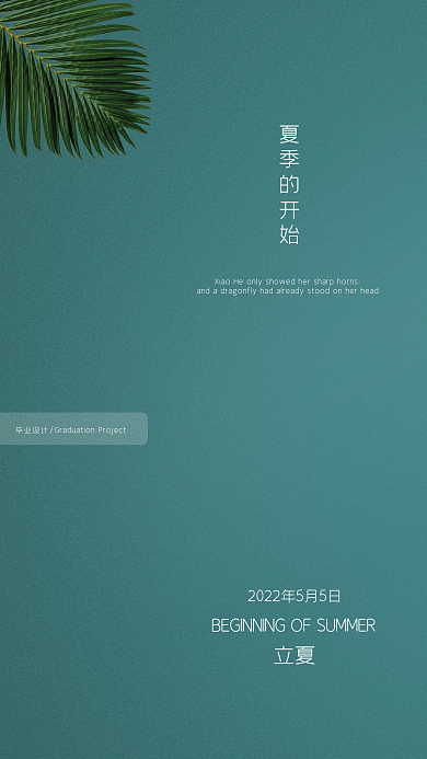夏至极简创意海报