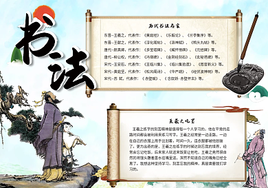 2022年书法学生小报手抄报模板