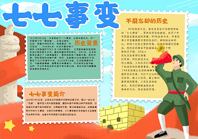 七七事变手抄报