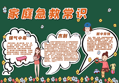家庭急救常识黑板报