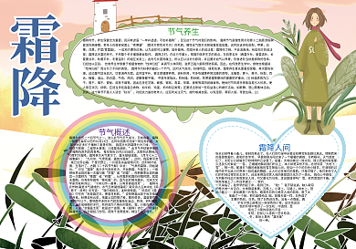 霜降节气传统文化小报