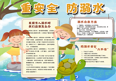 重安全防溺水手抄报