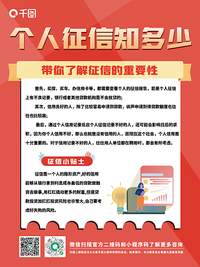 个人征信重要性说明海报