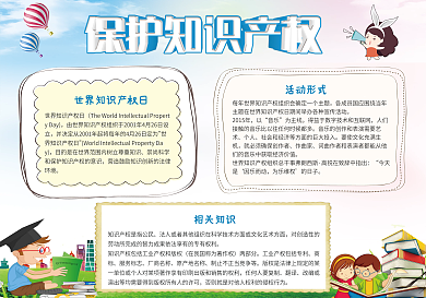 世界知识产权日小报模板