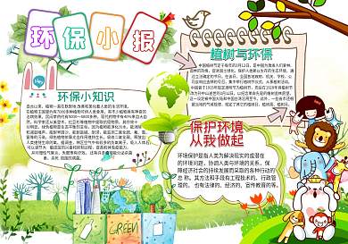 环保小知识手抄报