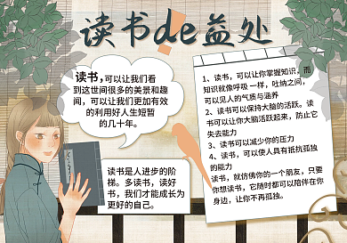 漫画读书益处小报