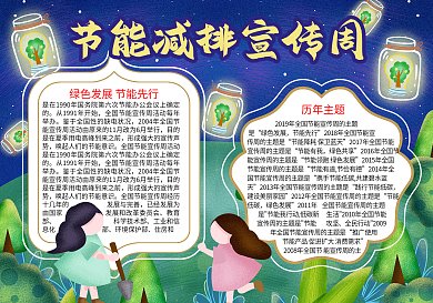 节能减排小报word公益小报