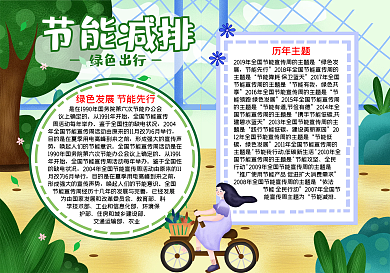 节能减排公益广告word小报
