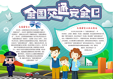 全国交通安全日电子小报