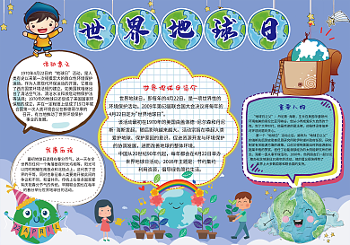 世界地球日小报