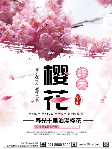 春季春天赏花花季宣传旅游海报