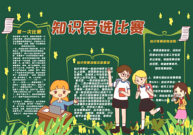 知识竞选比赛黑板报