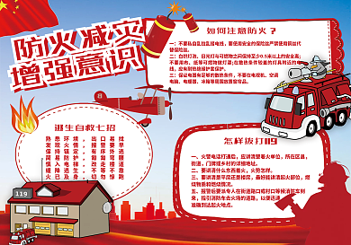消防火灾手抄报