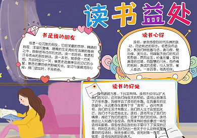 读书的益处手抄报小报