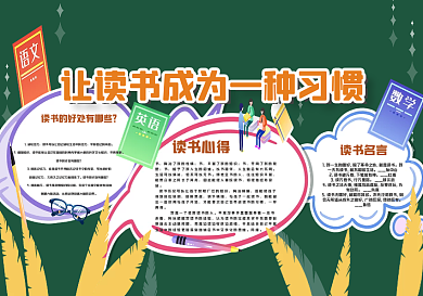 让读书成为一种习惯黑板报