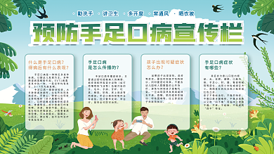 医疗健康手足口病预防科普展板