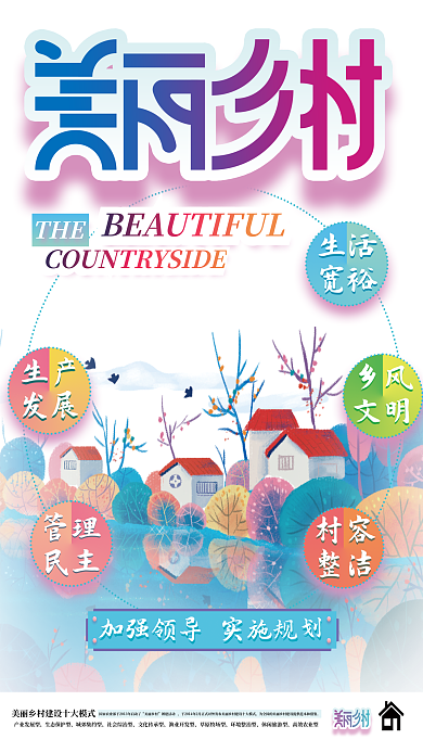 美丽乡村建设海报