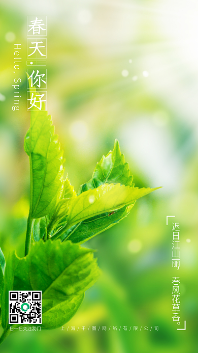 春天你好立春春分节日海报