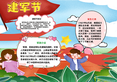 建军节手抄报小报