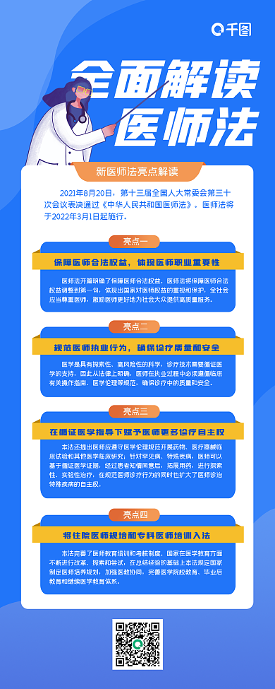 全面解读医师法长图海报