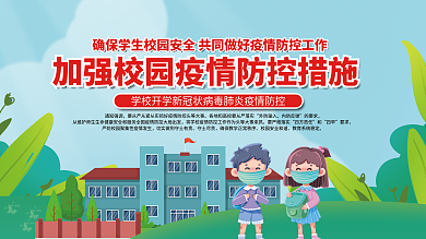 中小学校园春季开学疫情防控指南知识展板