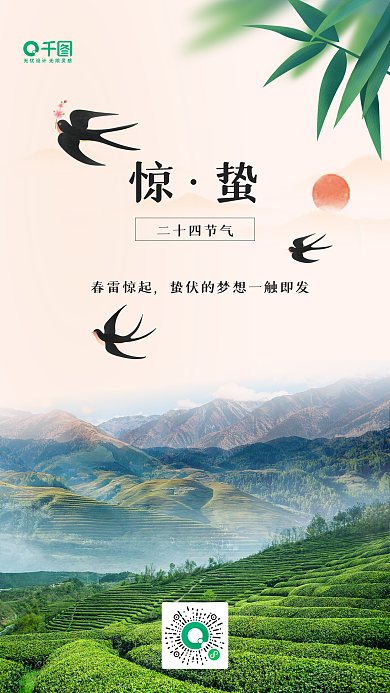 惊蛰节气创意合成节日海报手机海报