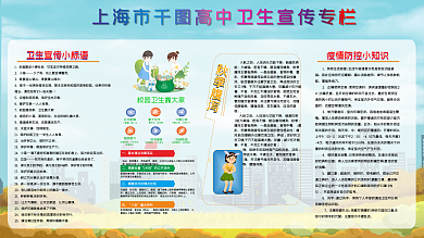 校园卫生展板宣传展板防疫展板