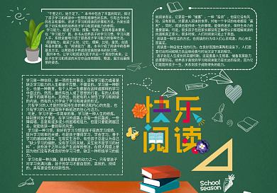 创意学习主题黑板报模板设计