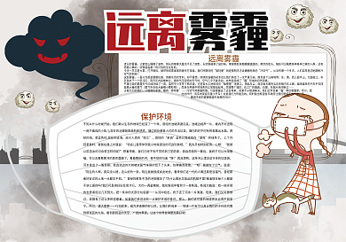 远离雾霾空气污染环保小报