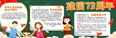 新中国成立73周年黑板报