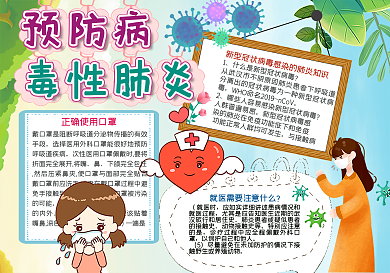 预防病毒性肺炎手抄报