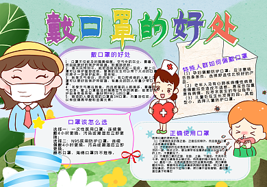 口罩好处手抄报