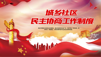 城乡社区协商工作制度宣传展板