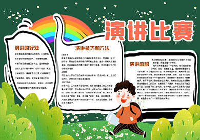 校园学科演讲比赛黑板报