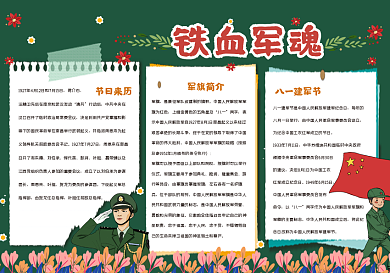 铁血军魂黑板报