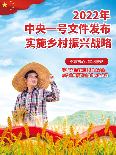 党建一号文件三农工作宣传海报司法党政