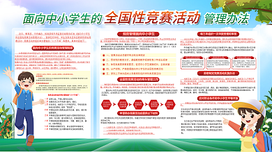 面向中小学生的全国性竞赛活动管理办法