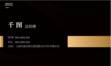 黑金名片商务高级线条卡片高端