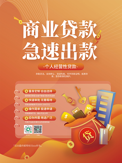 银行金融借贷理财商业海报
