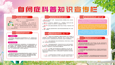 自闭症科普知识宣传栏