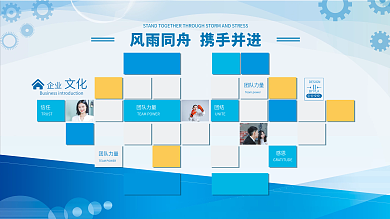 团队风采照片墙活动展板