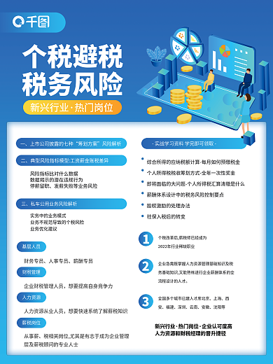 财税公司内部培训个税避税风险商业海报