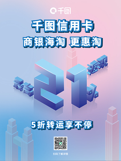 信用卡优惠折扣海报